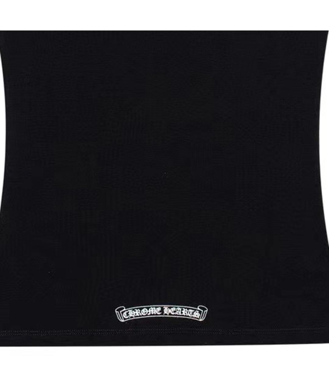 CHROME HEARTS Черная хлопковая майка, фото 6