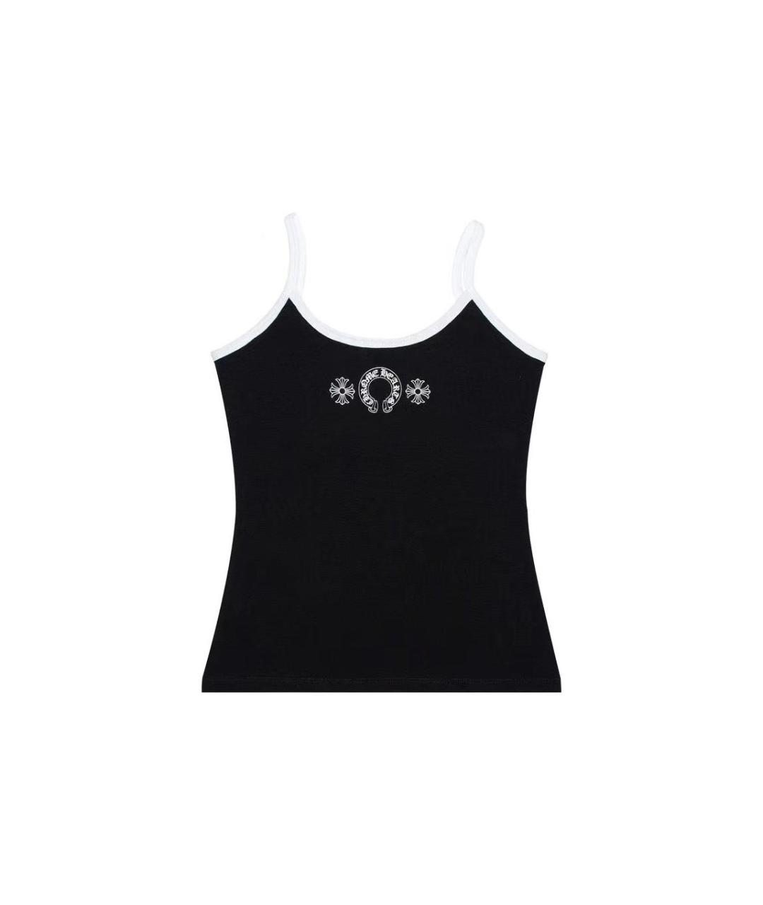 CHROME HEARTS Черная хлопковая майка, фото 7