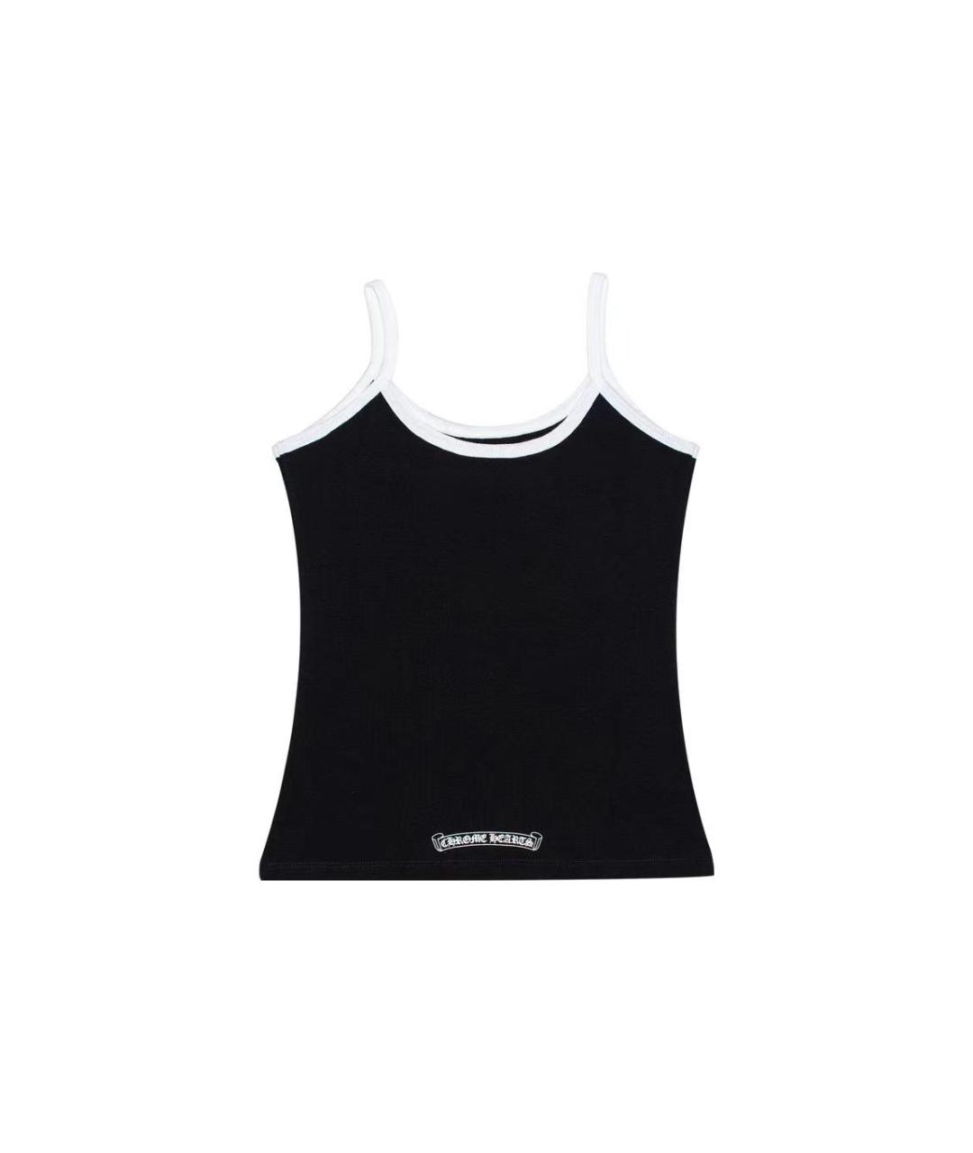 CHROME HEARTS Черная хлопковая майка, фото 2