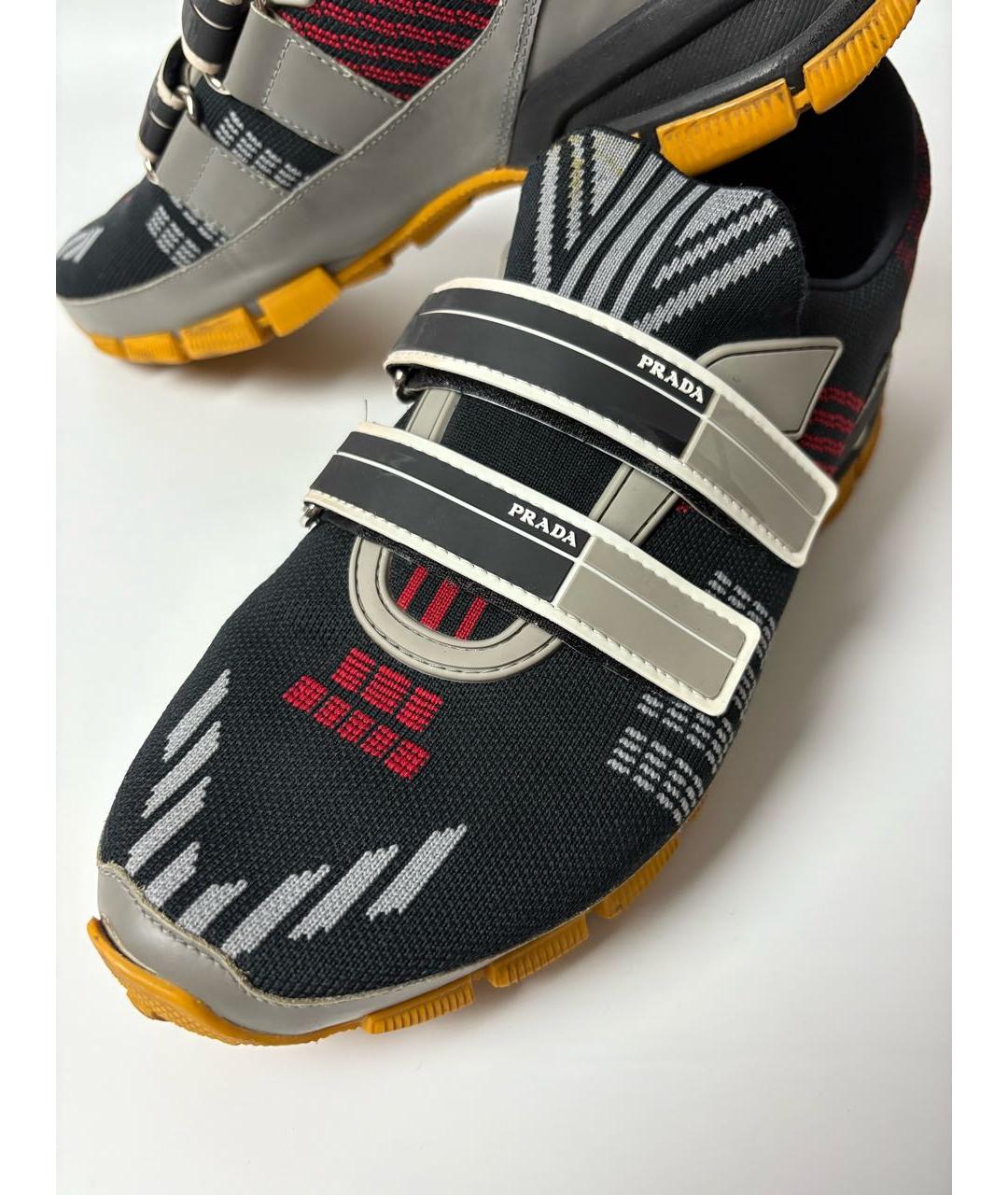 PRADA Мульти кожаные низкие кроссовки / кеды, фото 3
