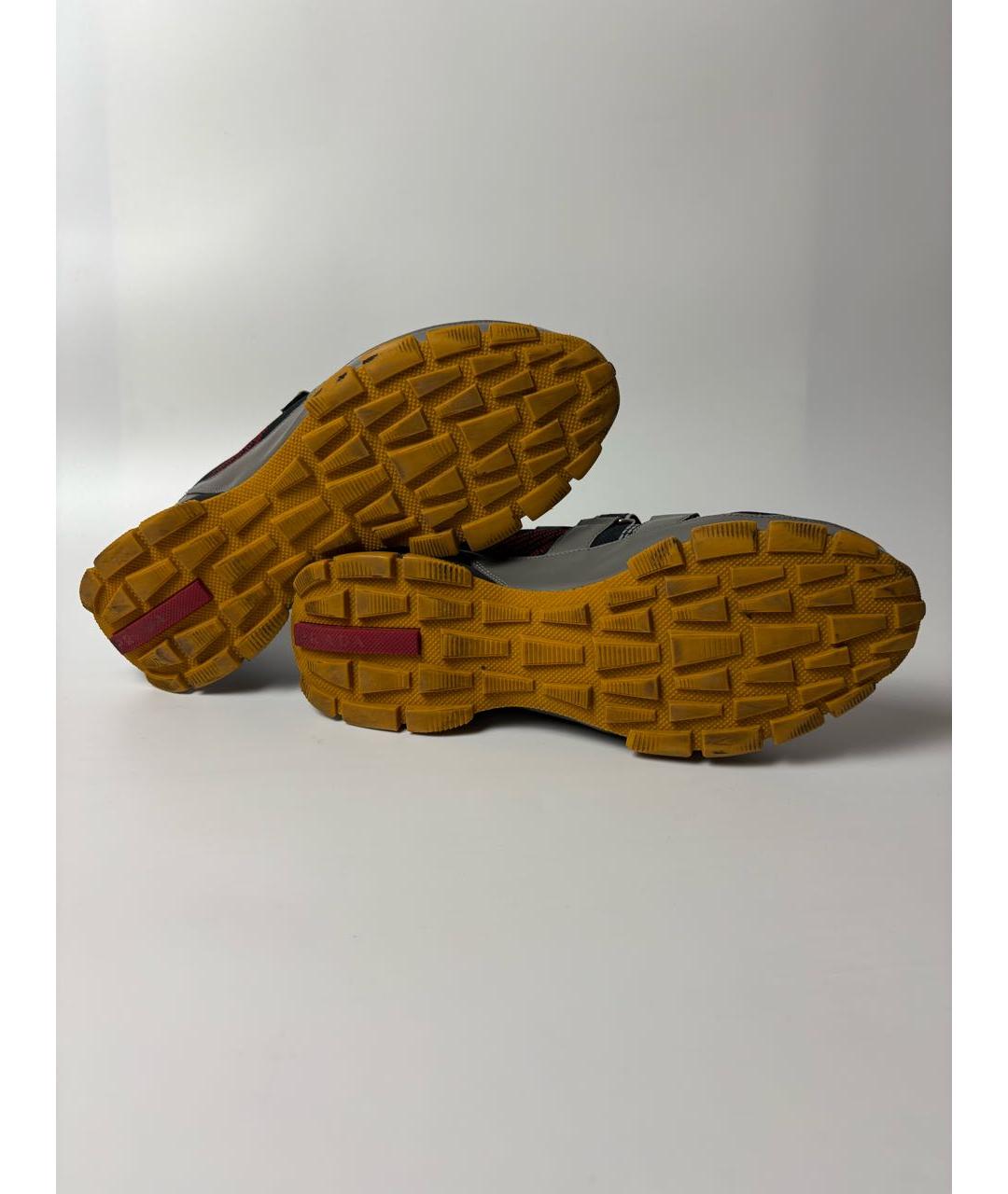 PRADA Мульти кожаные низкие кроссовки / кеды, фото 8