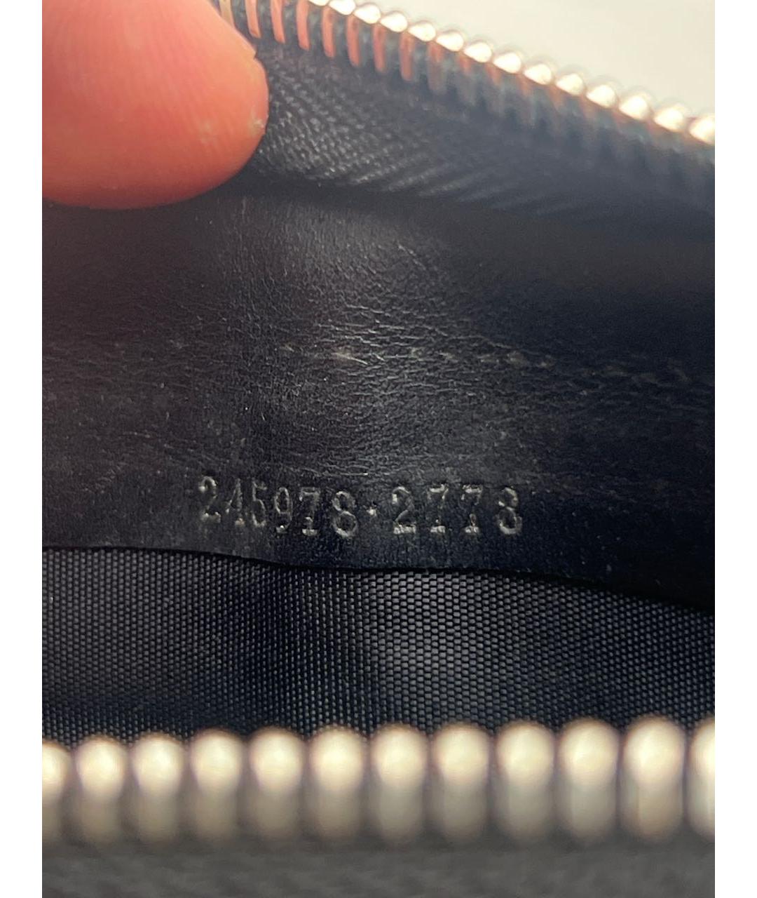 GUCCI Черный полиуретановый кошелек, фото 5