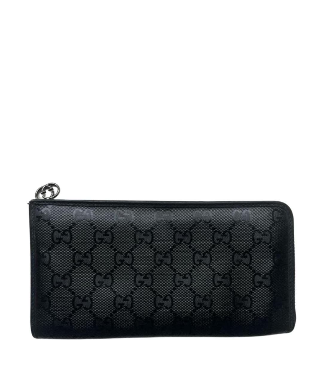 GUCCI Черный полиуретановый кошелек, фото 1