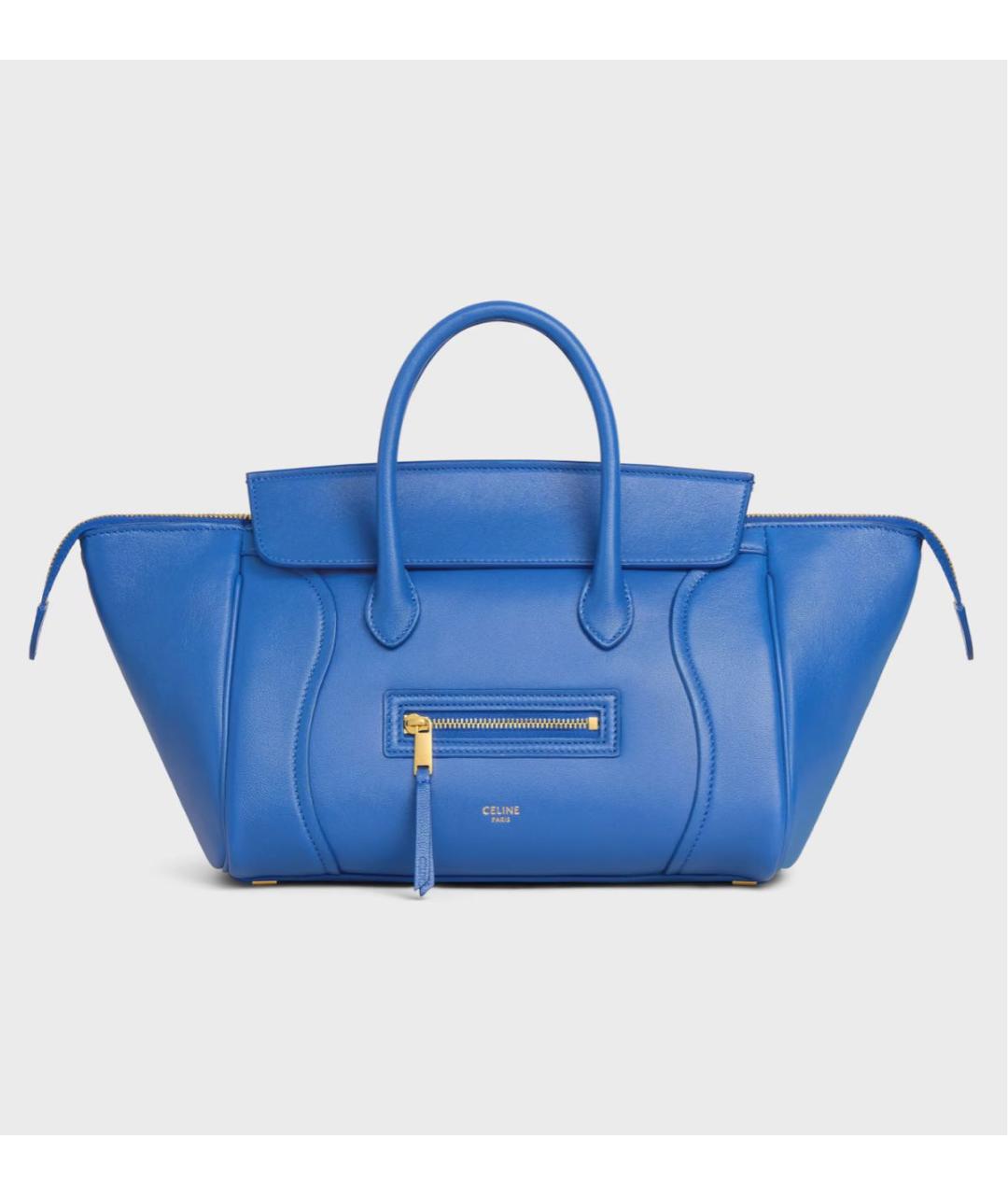 CELINE Синяя кожаная сумка тоут, фото 5