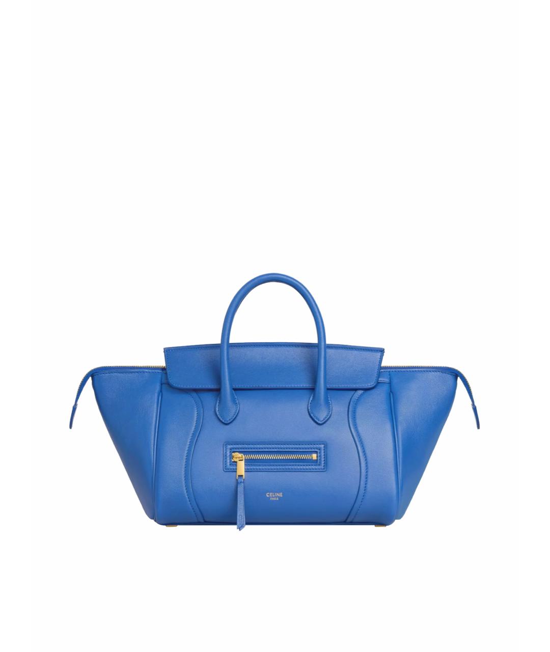 CELINE Синяя кожаная сумка тоут, фото 1