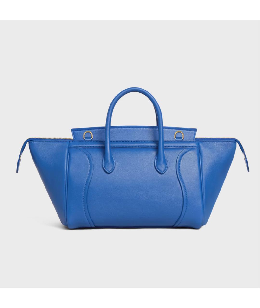 CELINE Синяя кожаная сумка тоут, фото 3