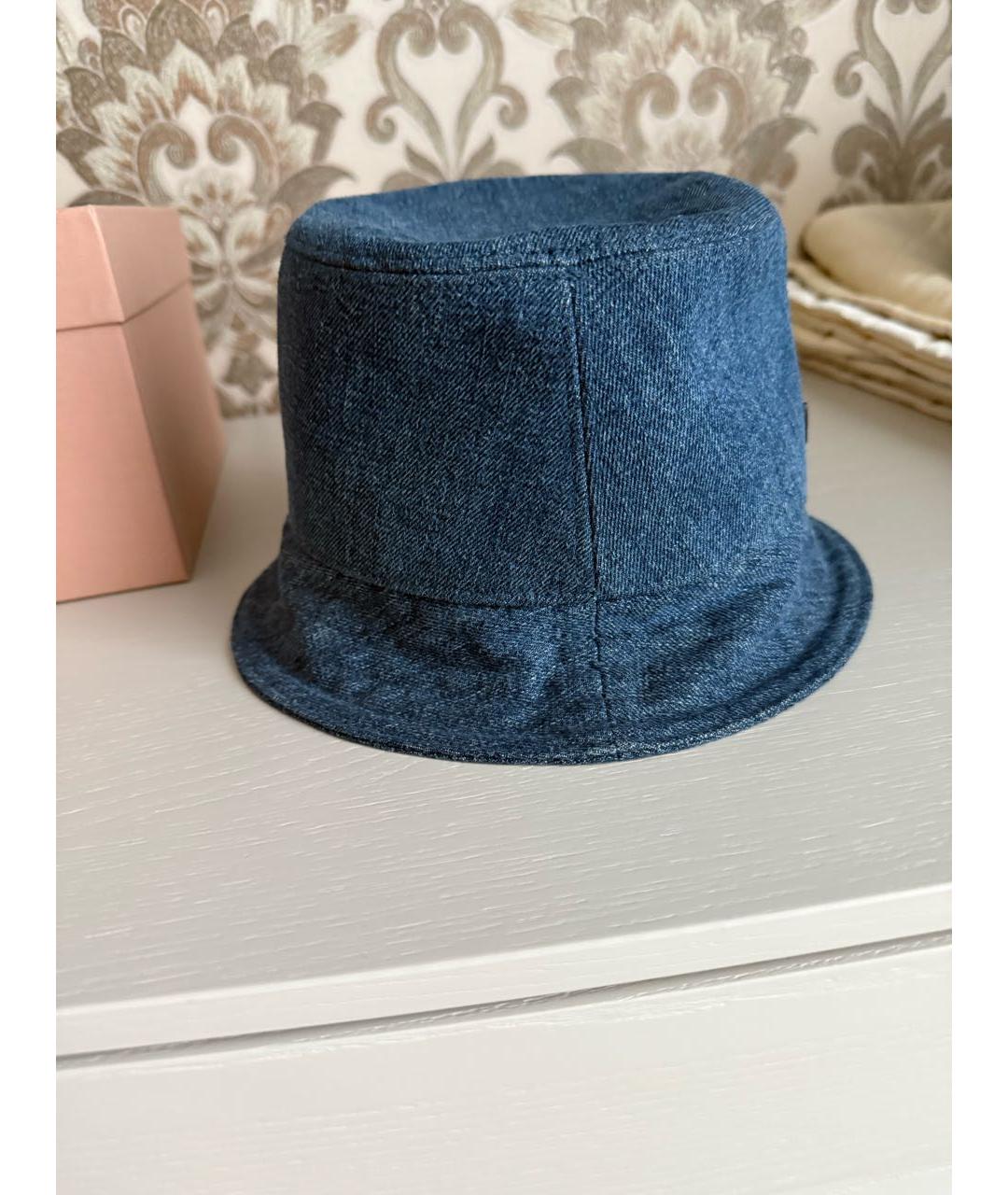 MIU MIU Синяя хлопковая панама, фото 2