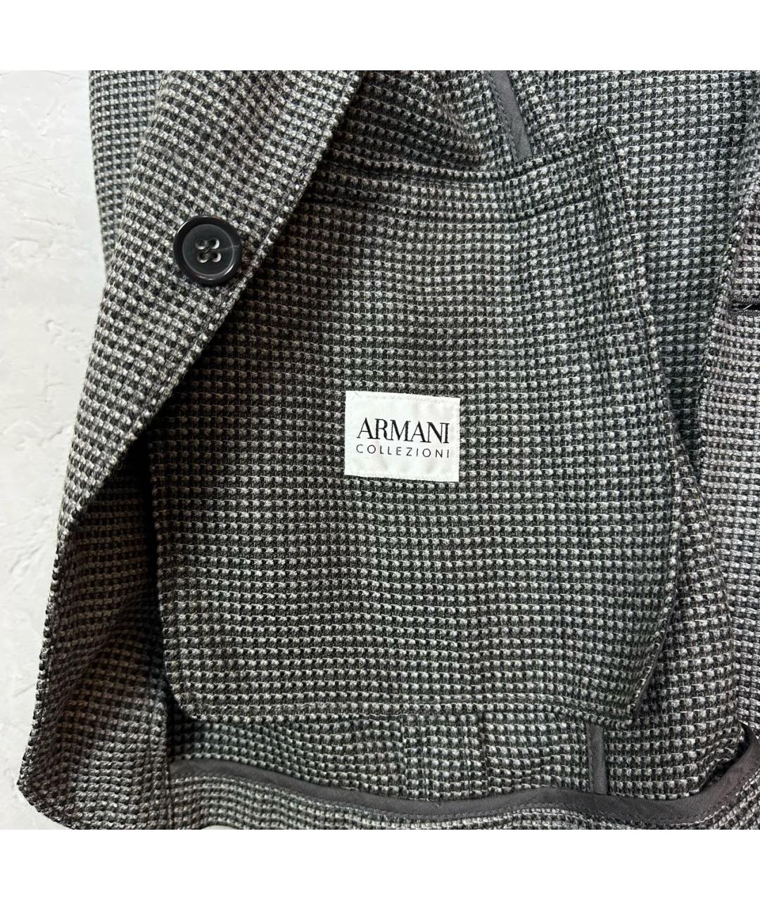 ARMANI COLLEZIONI Антрацитовый шерстяной пиджак, фото 6