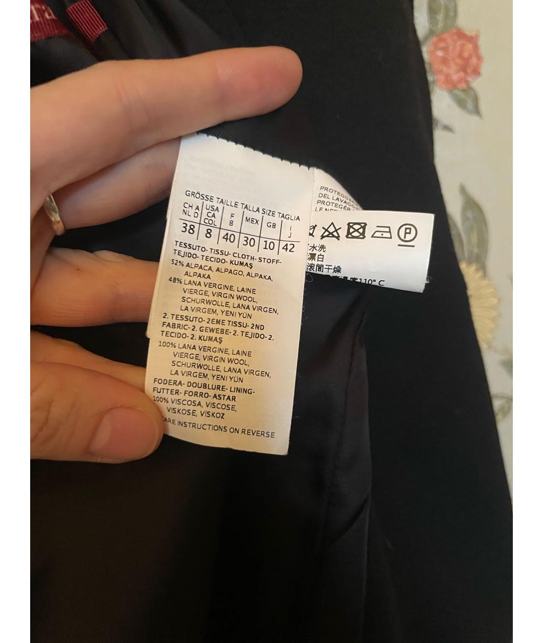 MAX MARA STUDIO Черное шерстяное пальто, фото 5