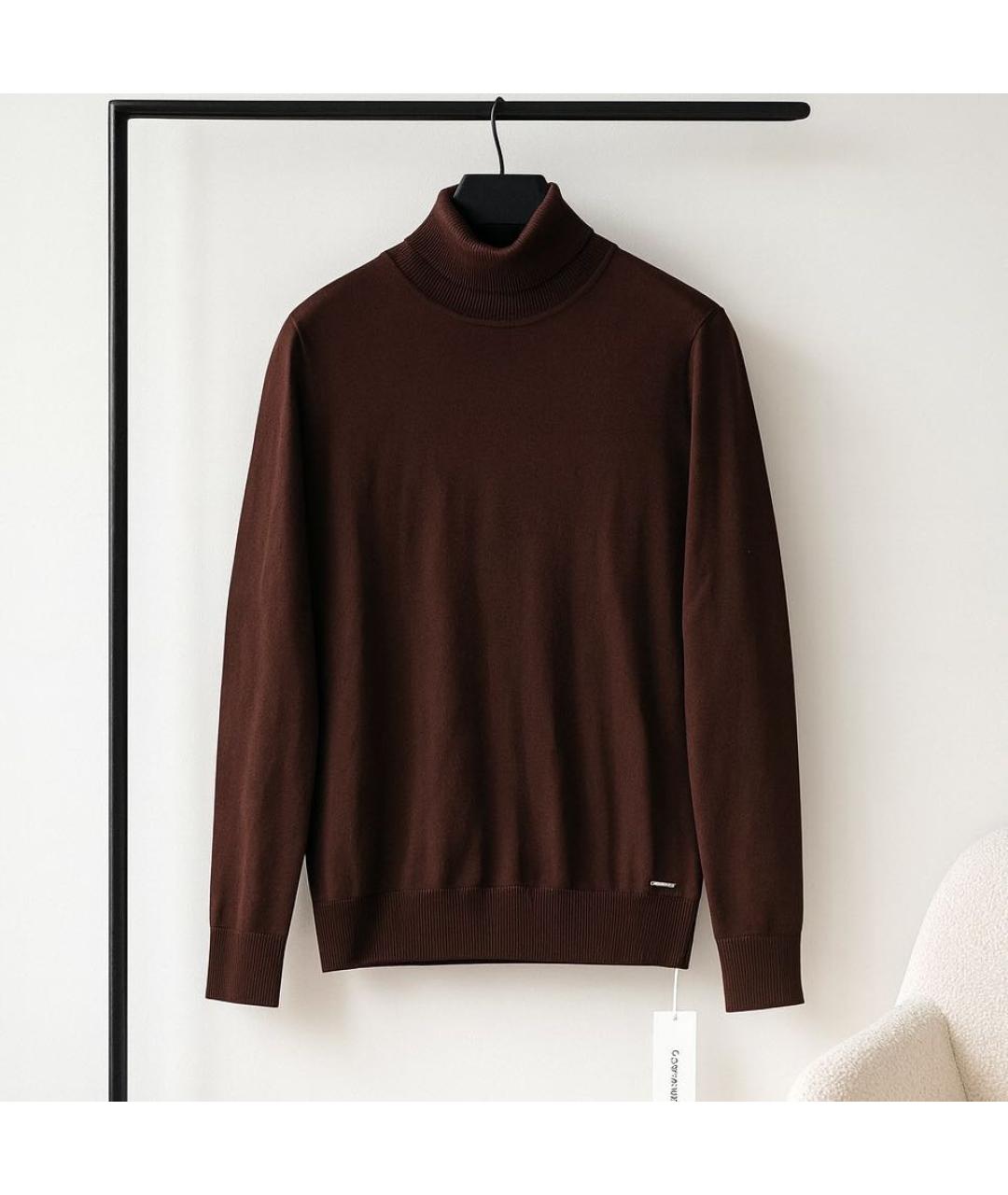 CALVIN KLEIN Коричневая водолазка, фото 9