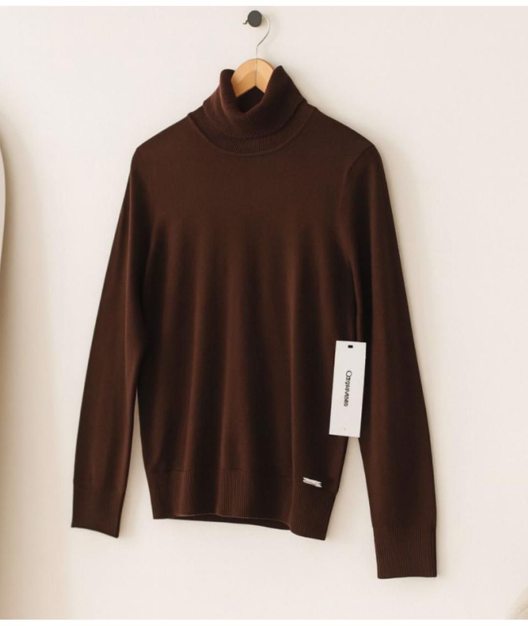 CALVIN KLEIN Коричневая водолазка, фото 3