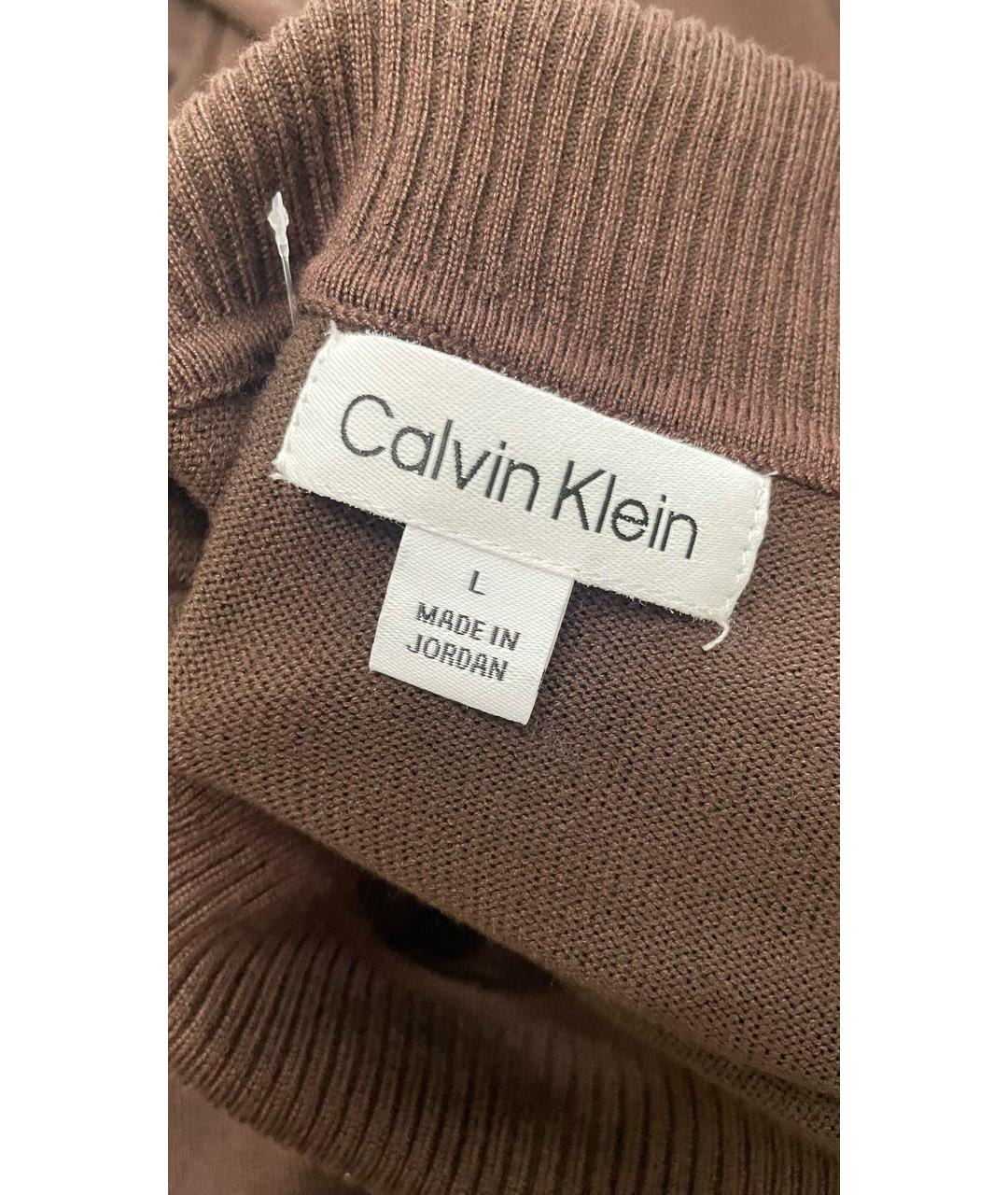 CALVIN KLEIN Коричневая водолазка, фото 4
