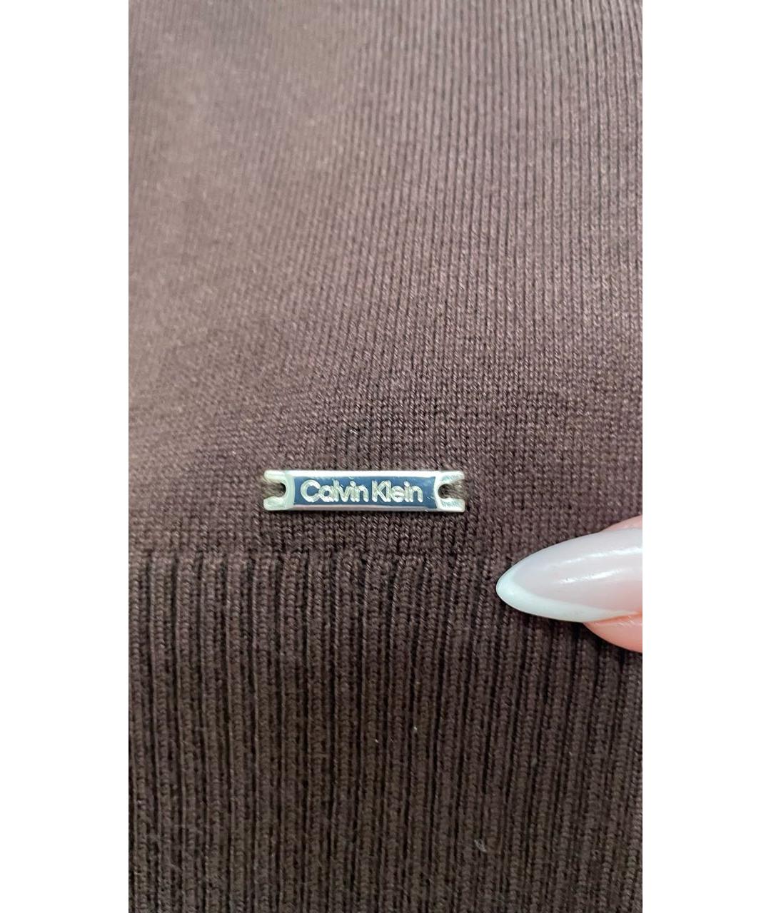 CALVIN KLEIN Коричневая водолазка, фото 5