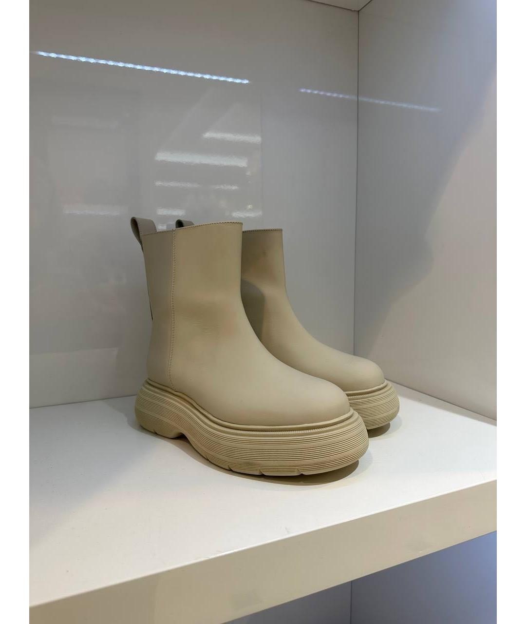 GIABORGHINI Бежевые кожаные ботинки, фото 2