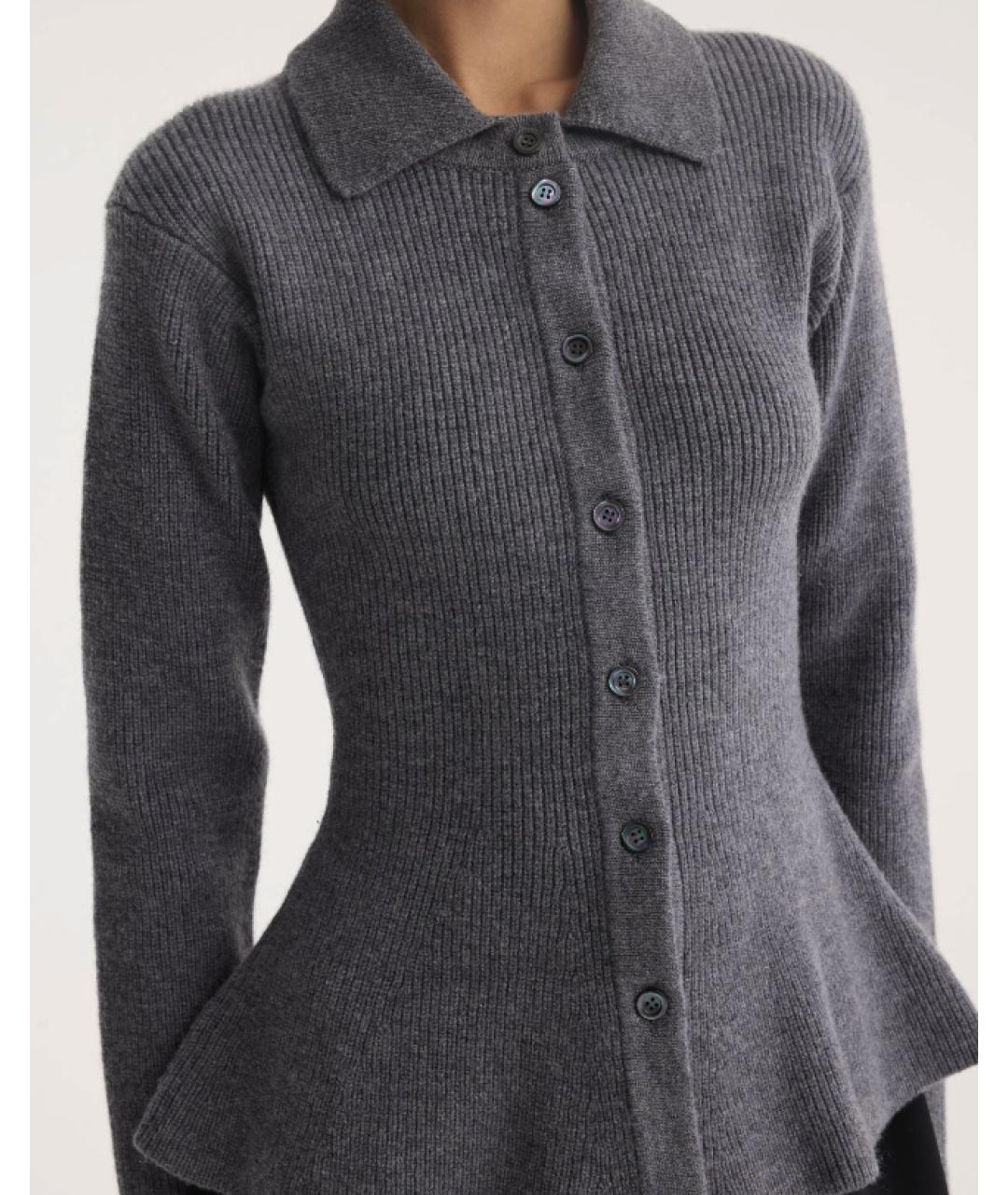 ROHE Серый шерстяной кардиган, фото 2