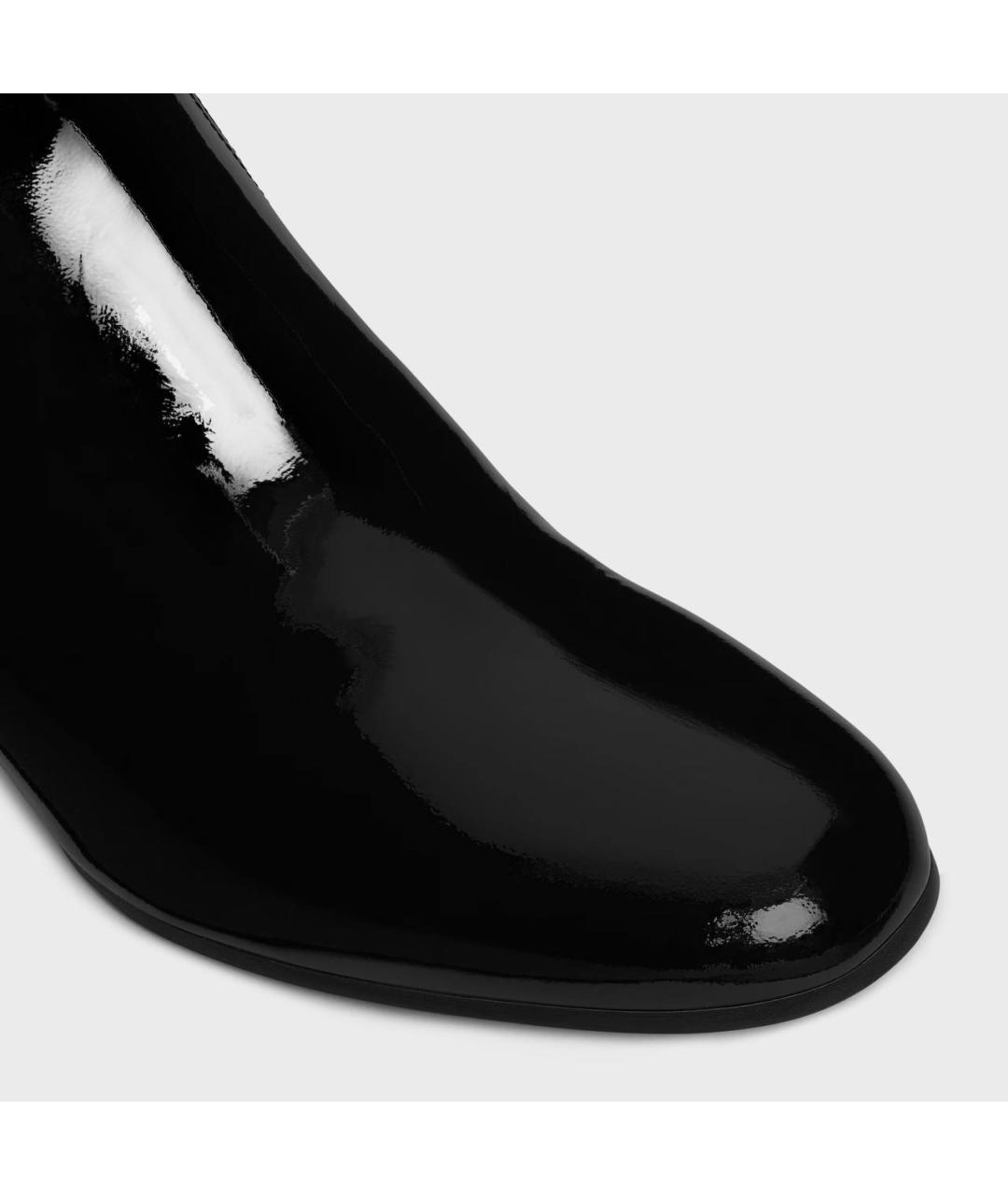 CELINE Черные ботильоны из лакированной кожи, фото 4