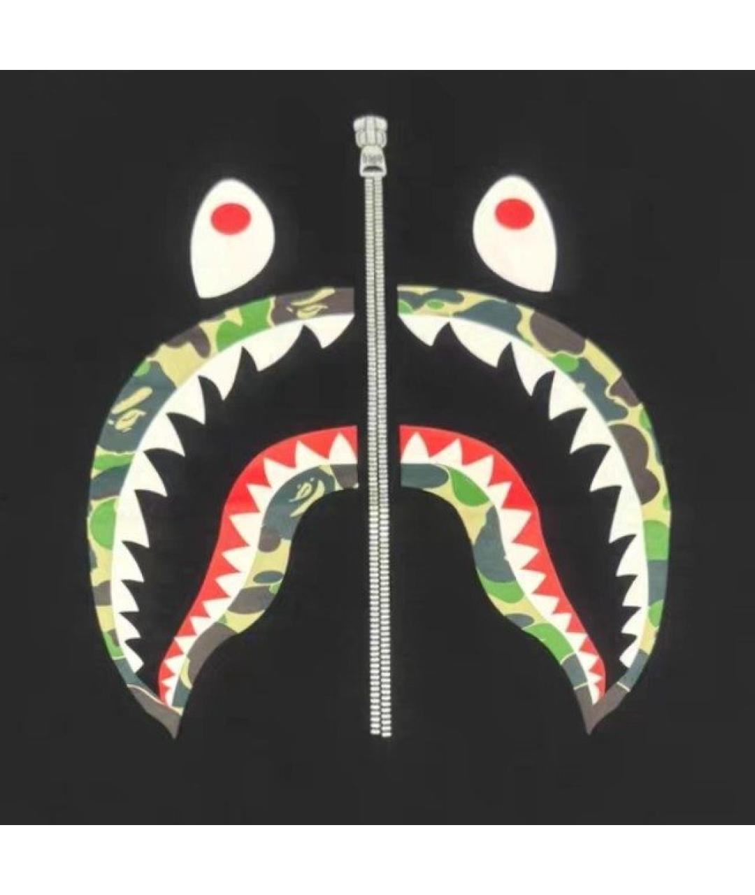 A BATHING APE Черная хлопковая футболка, фото 2