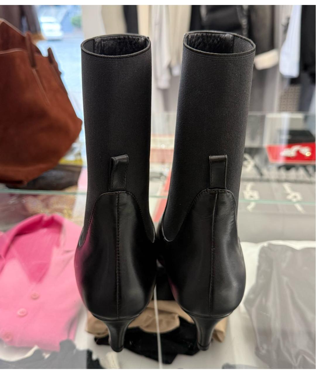 TOTEME Черные кожаные ботильоны, фото 3