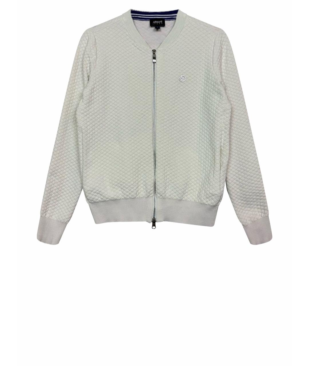 ARMANI JEANS Белый хлопковый джемпер / свитер, фото 1