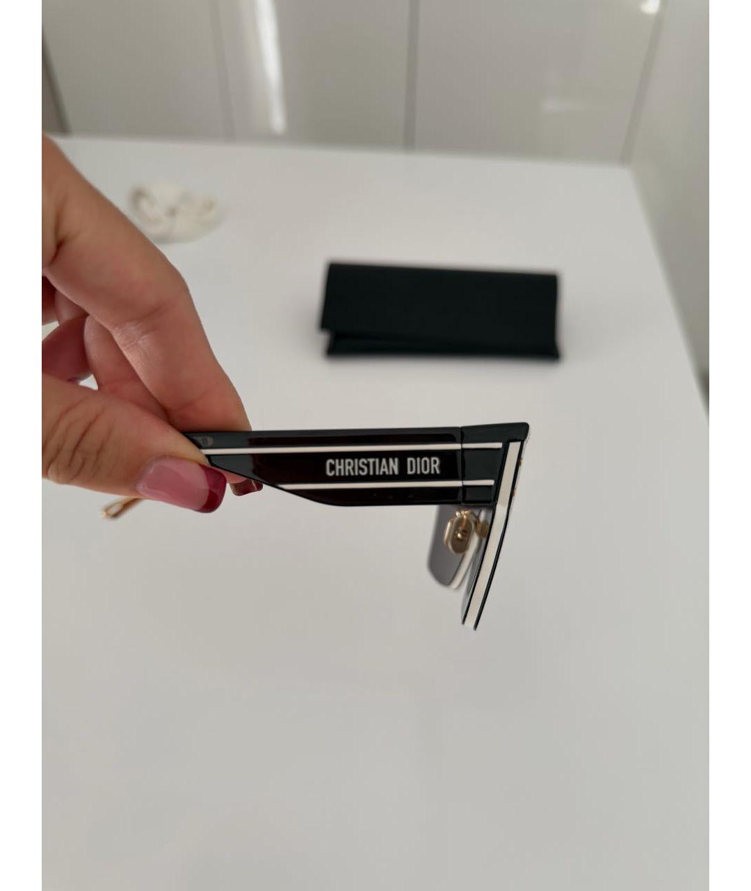 CHRISTIAN DIOR Темно-синие металлические солнцезащитные очки, фото 3