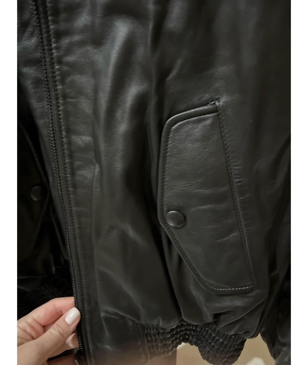 WARDROBE.NYC Черная кожаная куртка, фото 4