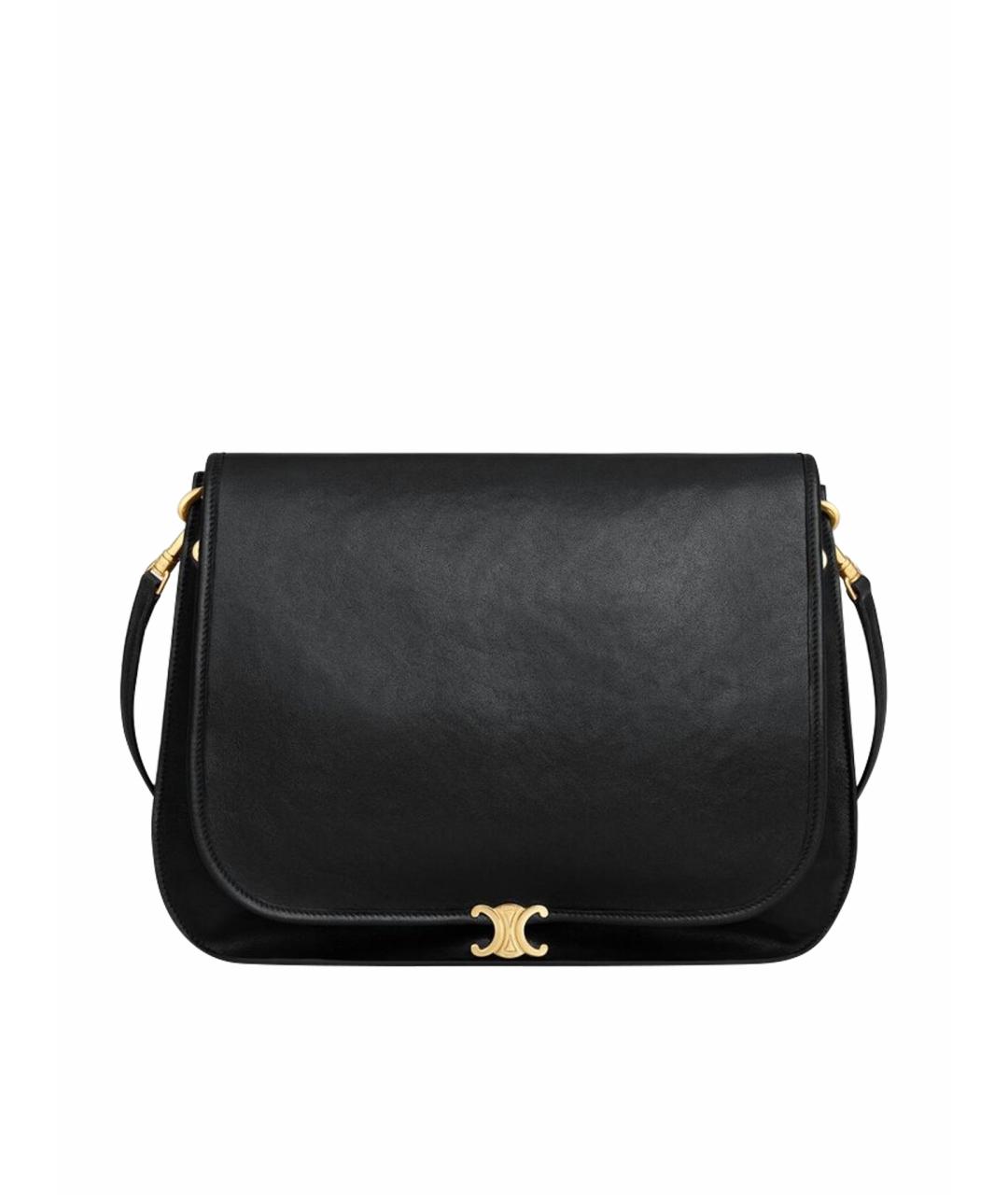CELINE Черная кожаная сумка через плечо, фото 1