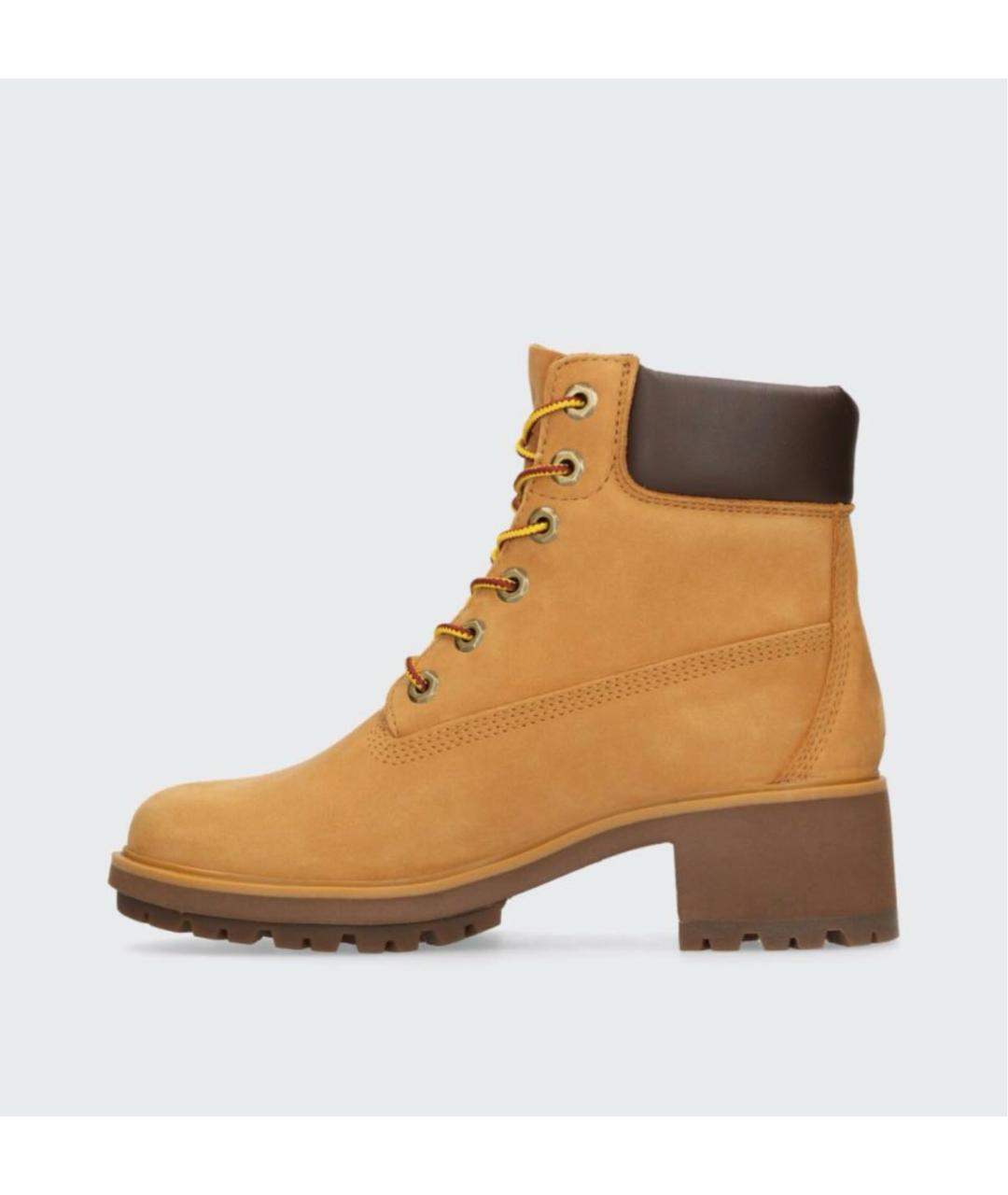 TIMBERLAND Горчичные кожаные ботинки, фото 2