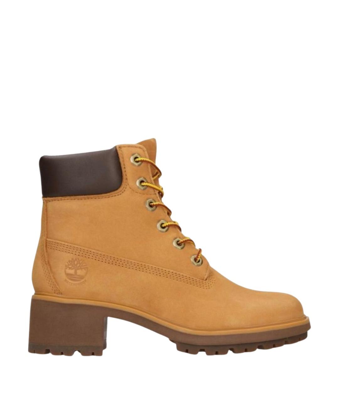 TIMBERLAND Горчичные кожаные ботинки, фото 1