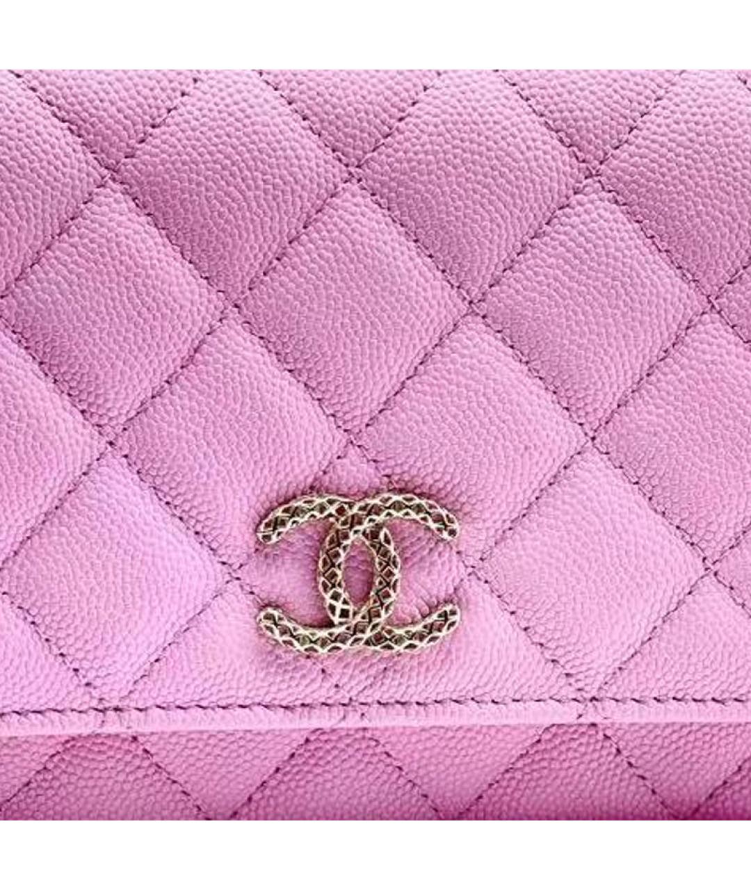 CHANEL Розовая кожаная сумка через плечо, фото 2