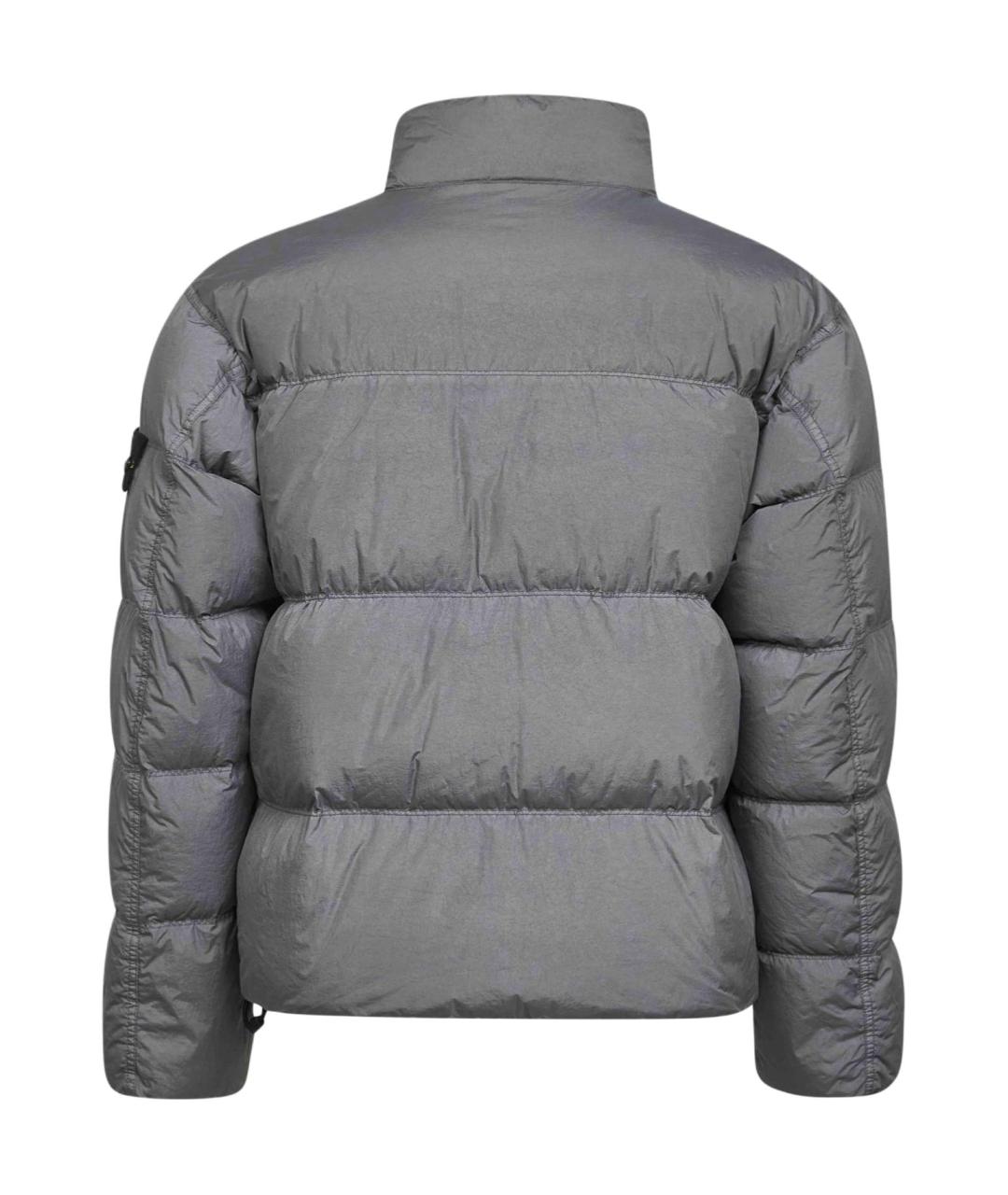 STONE ISLAND Серый пуховик, фото 2