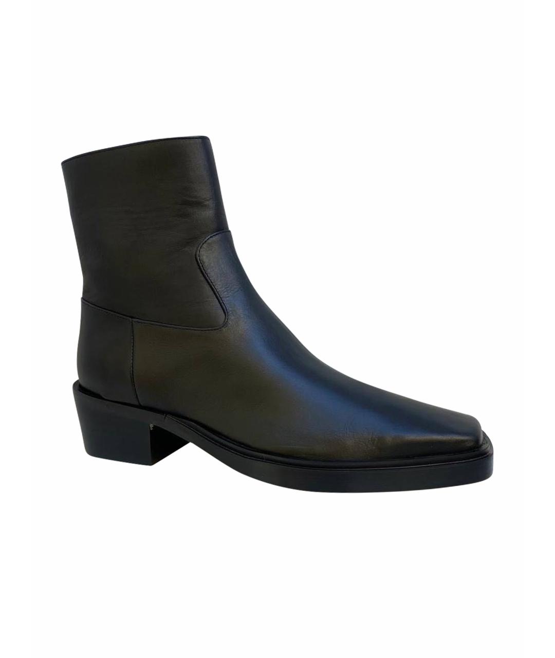 GIABORGHINI Черные кожаные ботинки, фото 1