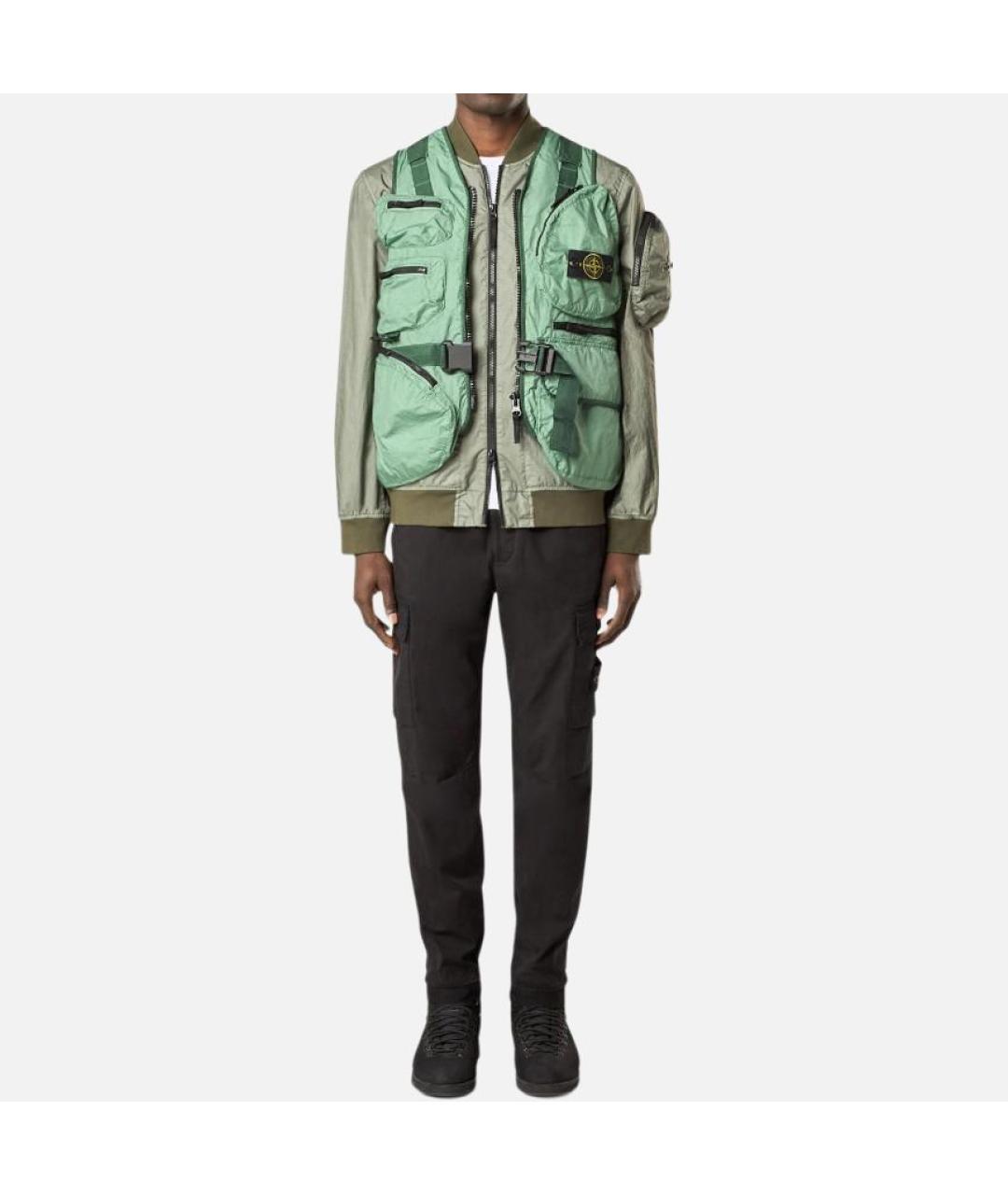 STONE ISLAND Черные брюки чинос, фото 3