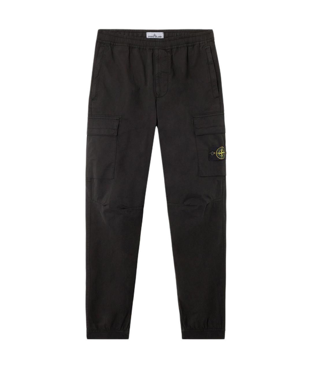 STONE ISLAND Черные брюки чинос, фото 1