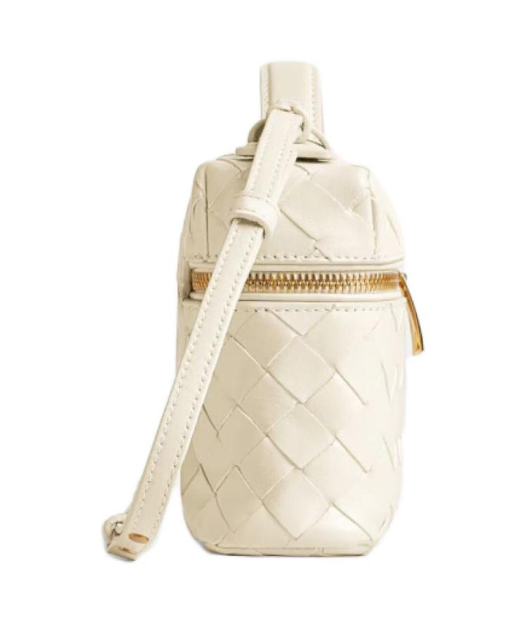 BOTTEGA VENETA Белая кожаная косметичка, фото 2