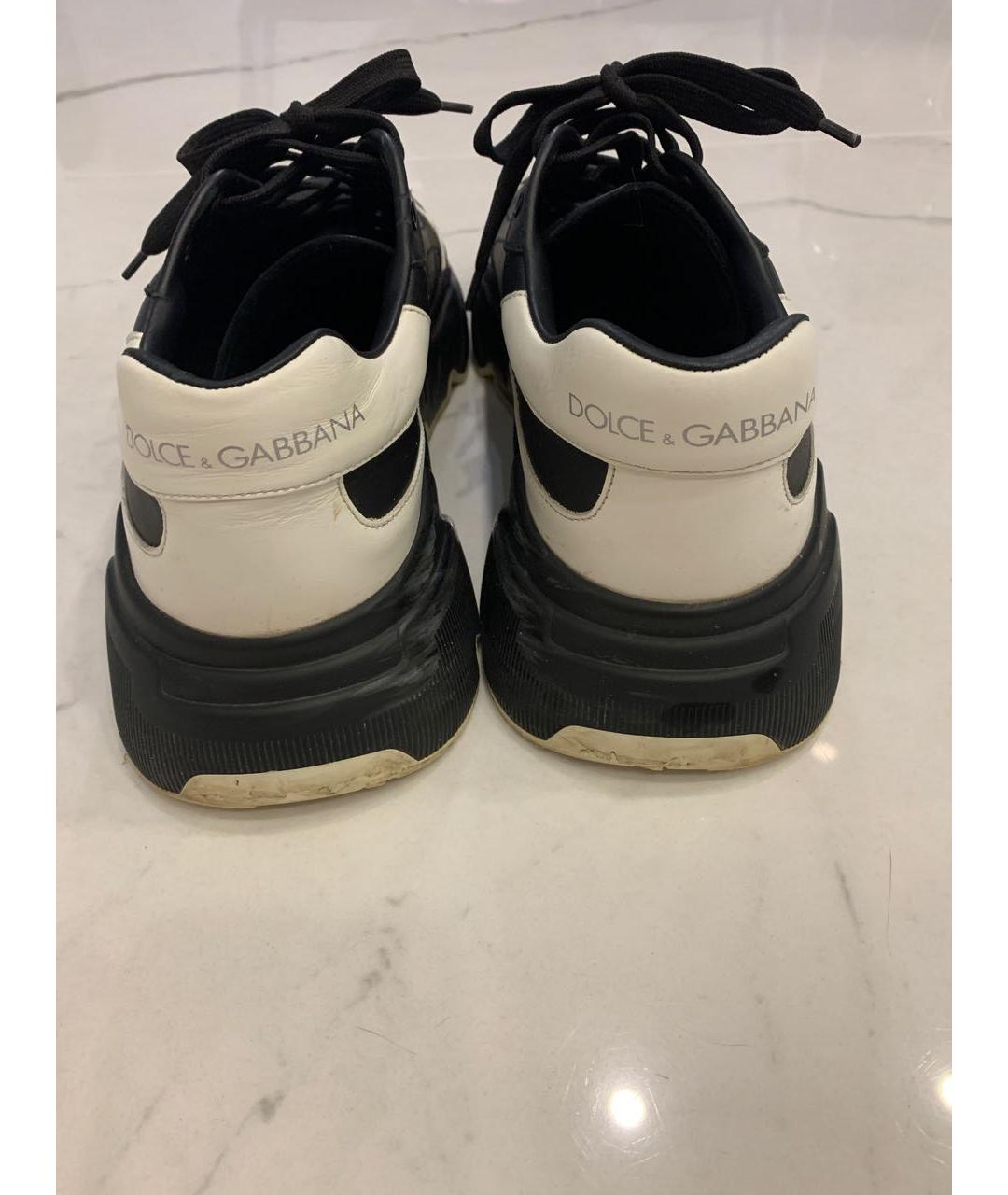 DOLCE&GABBANA Черные кожаные низкие ботинки, фото 4