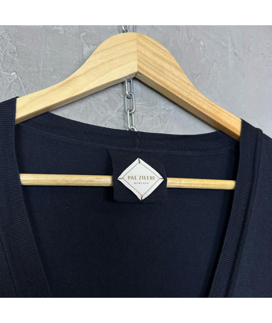 PAL ZILERI Черный хлопковый кардиган, фото 5