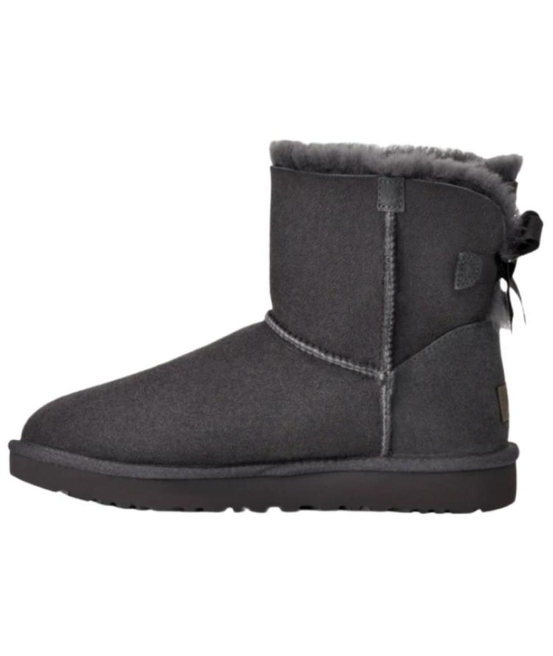 UGG AUSTRALIA Черные замшевые ботинки, фото 2