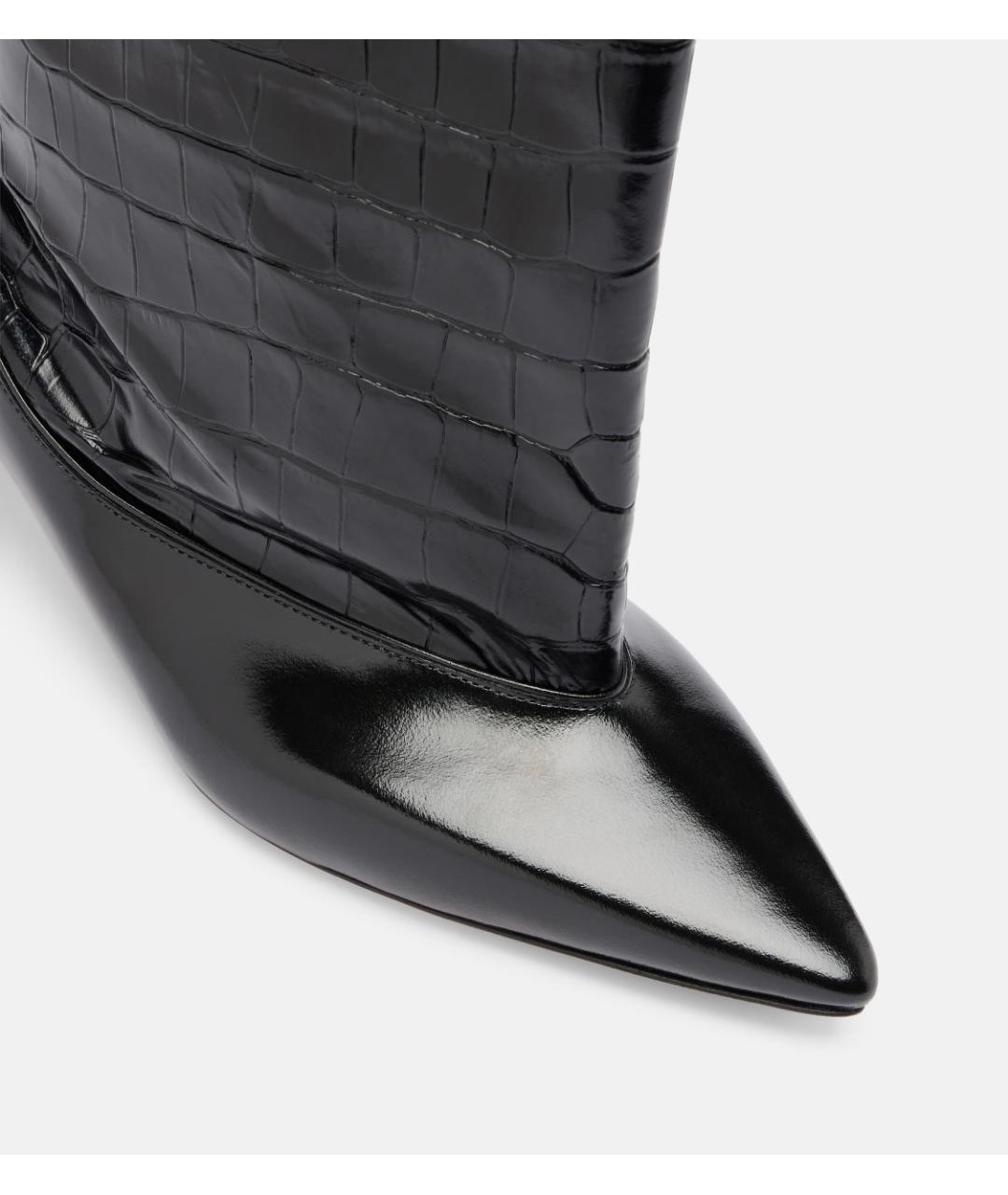 JACQUEMUS Черные кожаные сапоги, фото 4