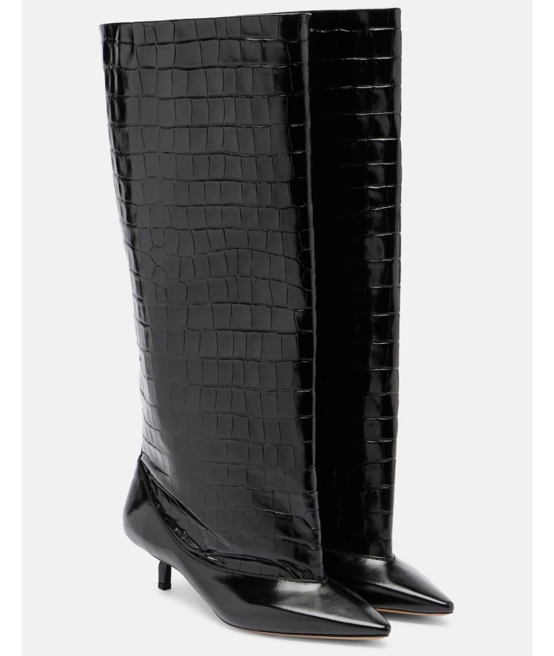 JACQUEMUS Черные кожаные сапоги, фото 2