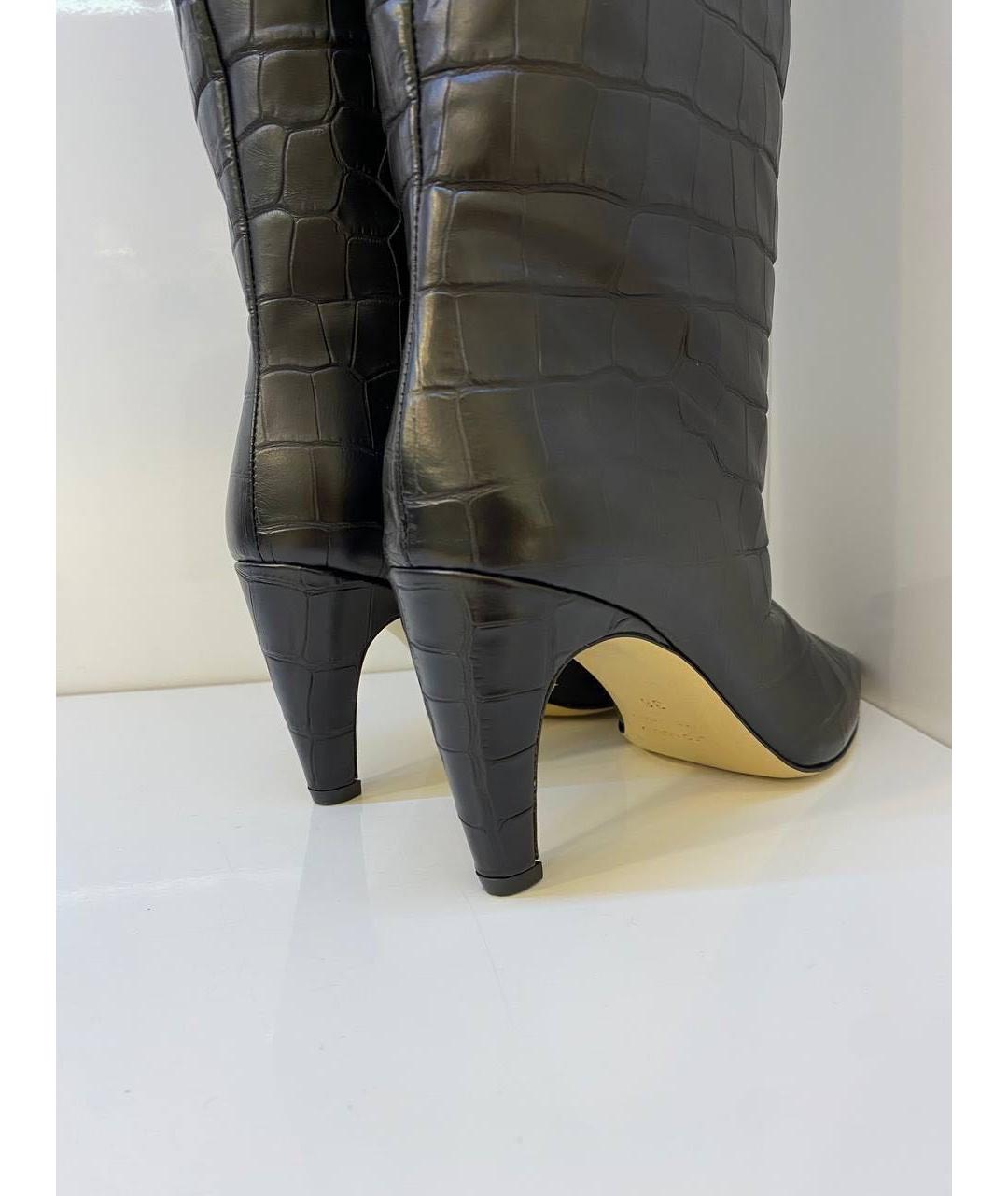 GIABORGHINI Черные кожаные сапоги, фото 3