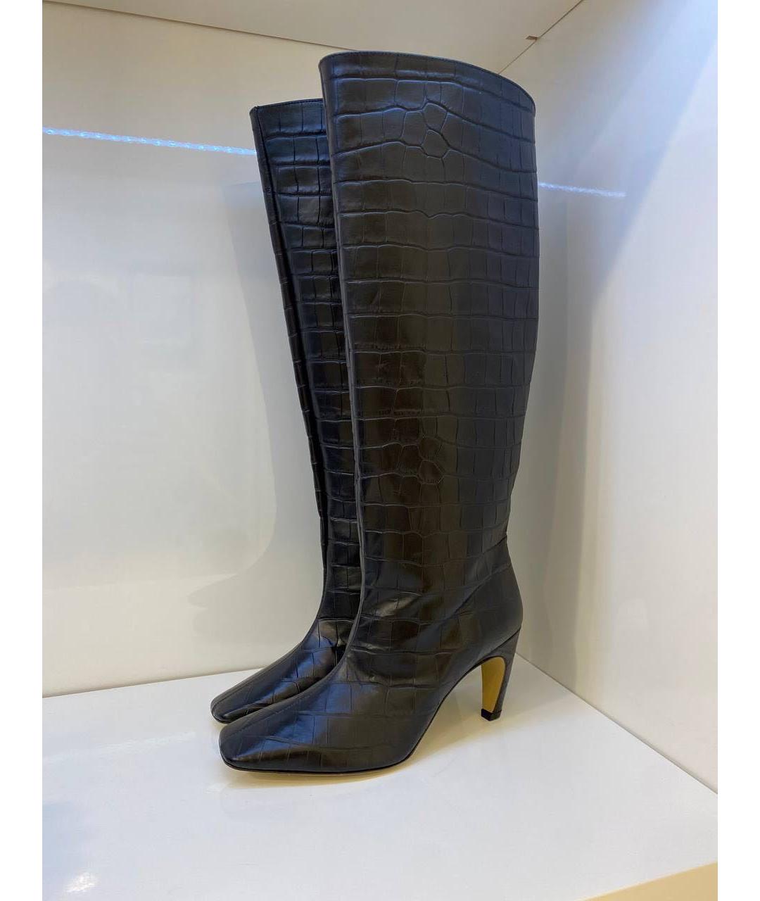 GIABORGHINI Черные кожаные сапоги, фото 4