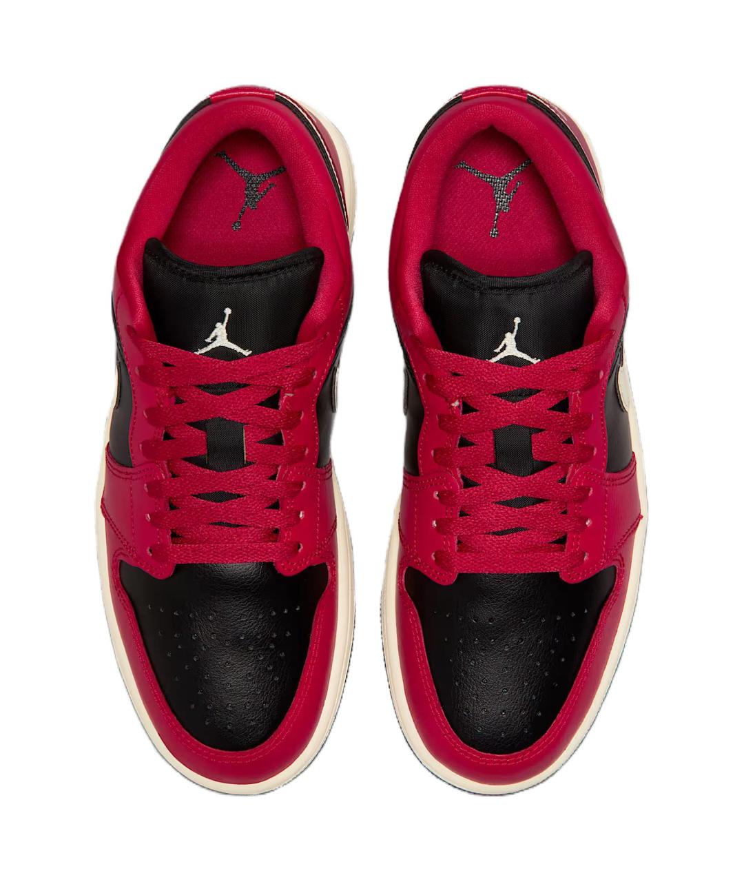 JORDAN Красные кожаные кроссовки, фото 4