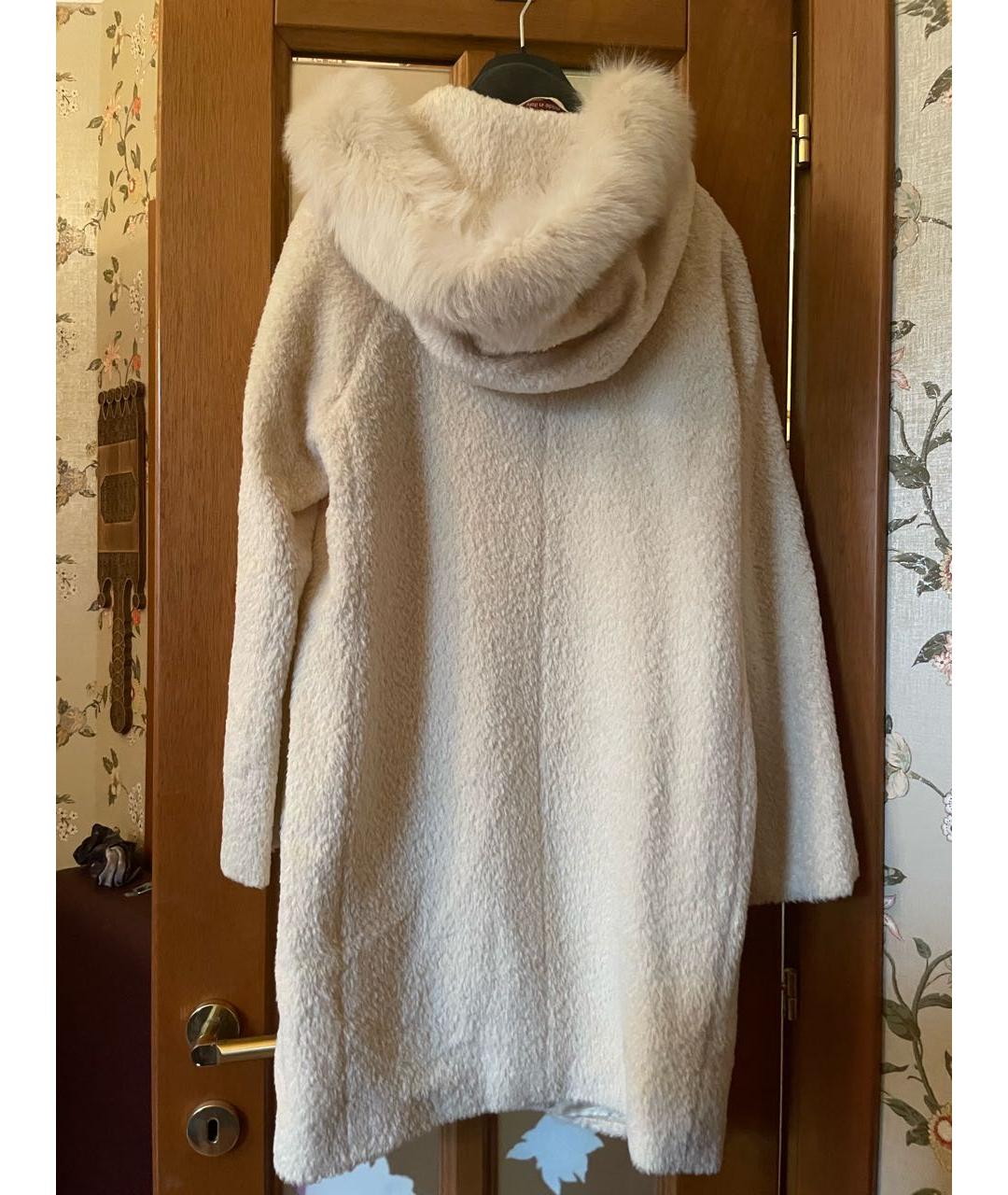 MAX MARA STUDIO Бежевое шерстяное пальто, фото 2