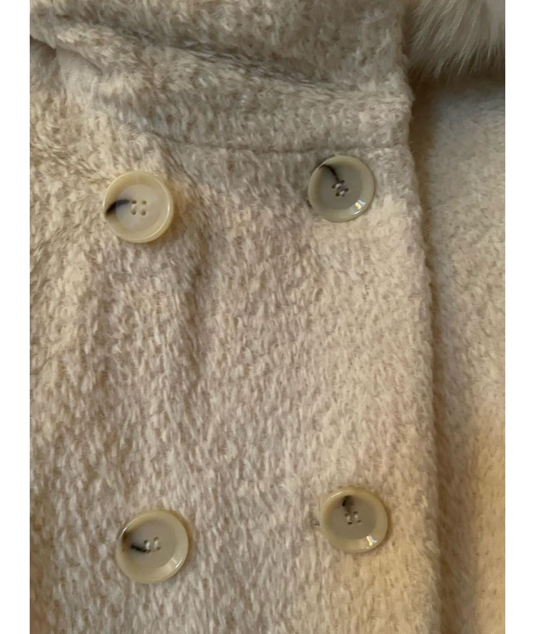 MAX MARA STUDIO Бежевое шерстяное пальто, фото 4
