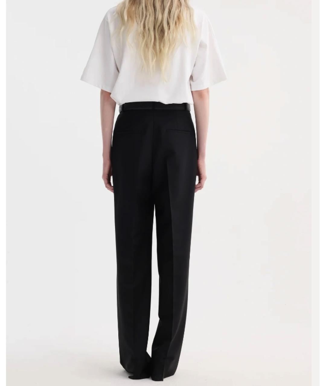 ROHE Черные шерстяные брюки широкие, фото 4