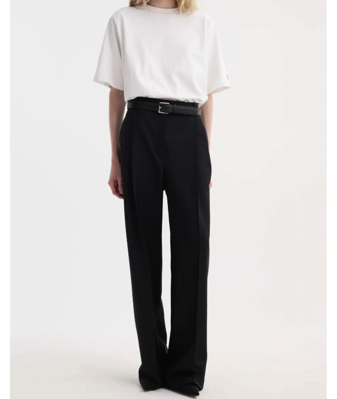 ROHE Черные шерстяные брюки широкие, фото 2