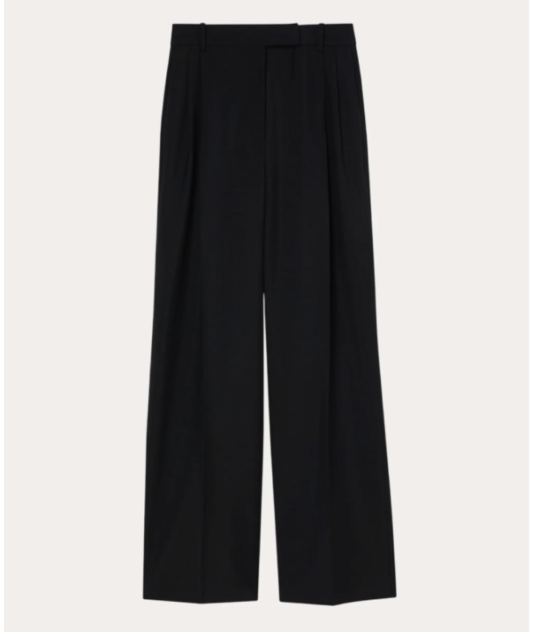 ROHE Черные шерстяные брюки широкие, фото 5