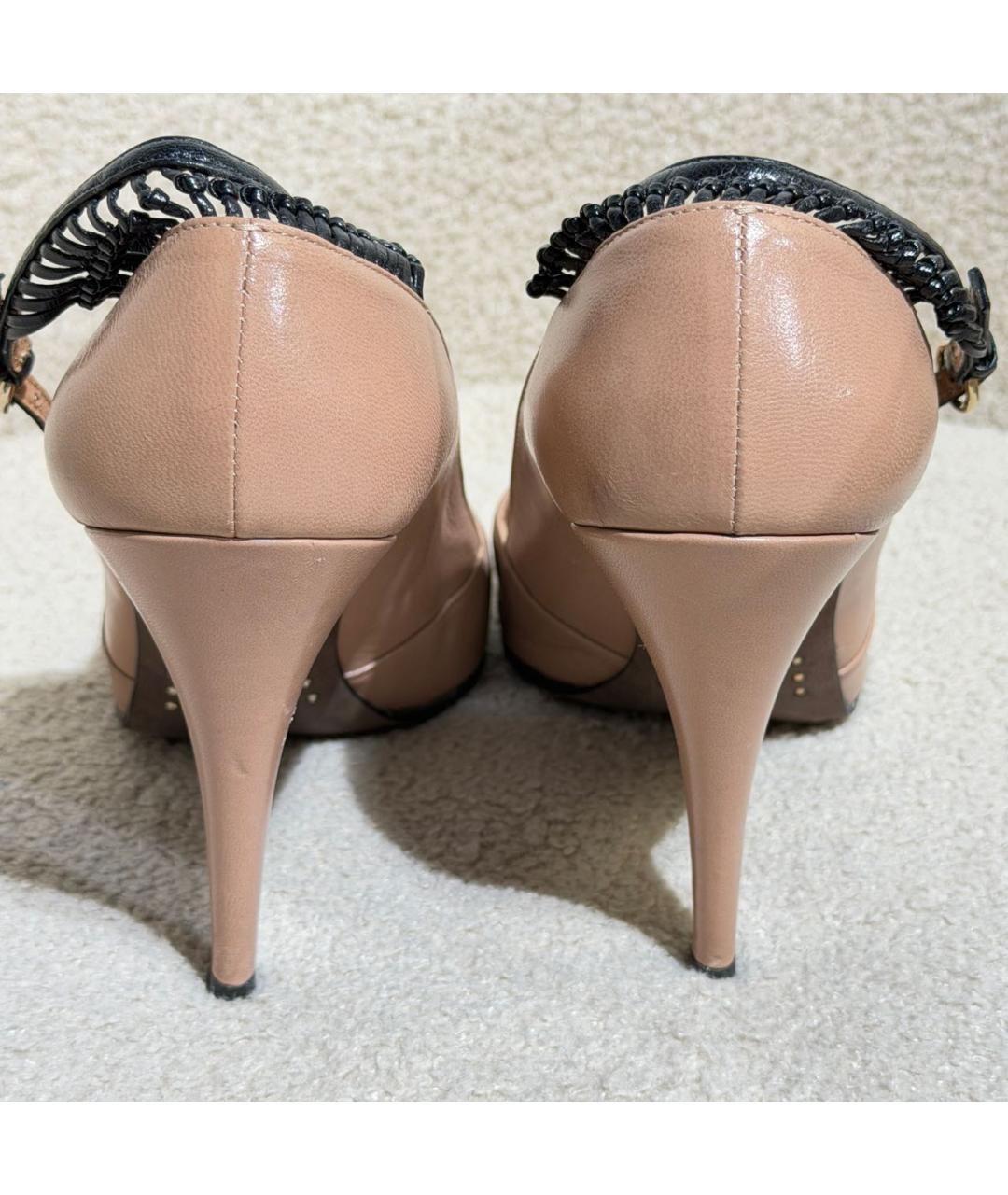 VALENTINO Бежевые кожаные туфли, фото 3