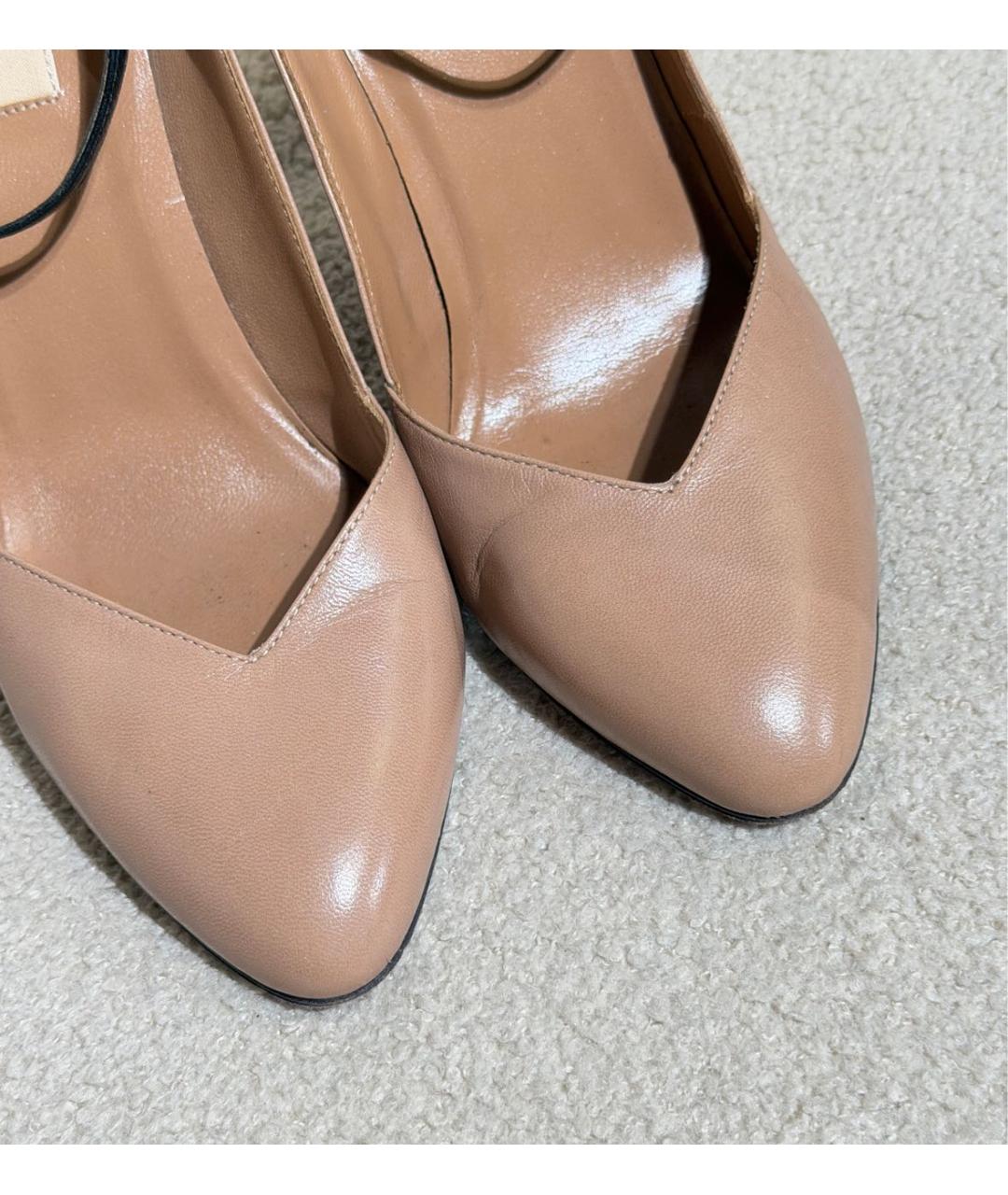 VALENTINO Бежевые кожаные туфли, фото 2