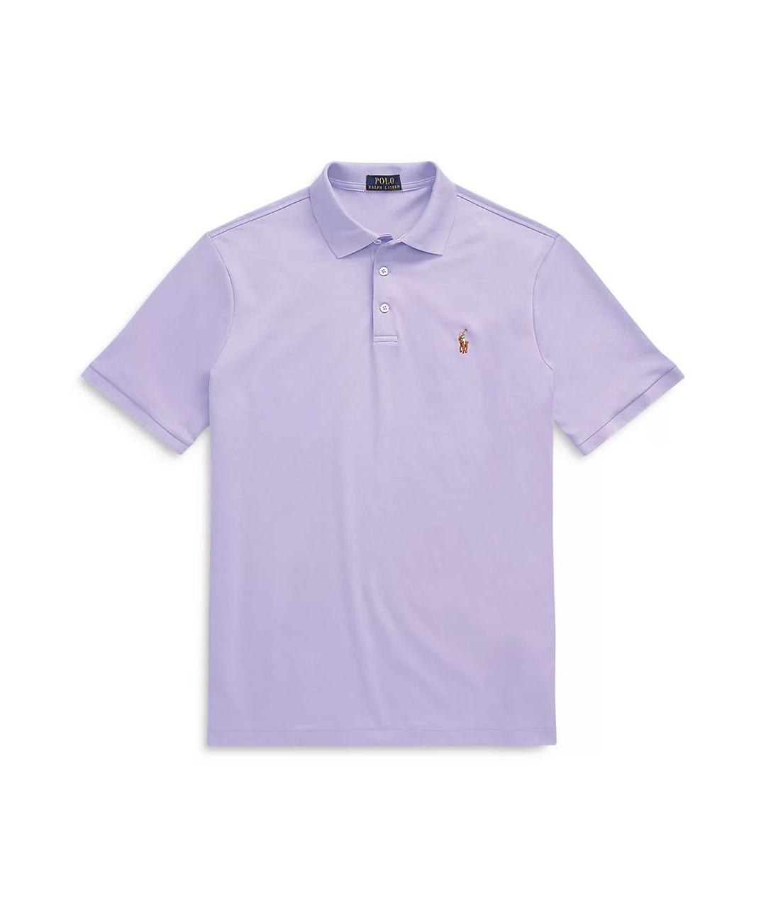 POLO RALPH LAUREN Фиолетовое хлопковое поло с коротким рукавом, фото 7